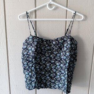 gorgeous ladies spaghetti strap top with built in bra, size XL, black/blue/green